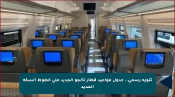 تنويه رسمي.. جدول مواعيد قطار تالجو الجديد على خطوط السكة الحديد